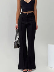 Stellina Slim Fit Flared Pants Black